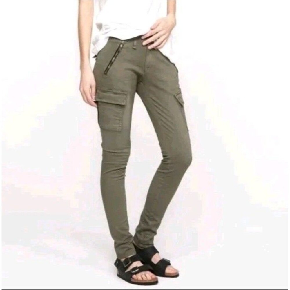 Rag & Bone Y2K Military Green Combat Mid-Rise Cotton Canvas Cargo Pant Size 27